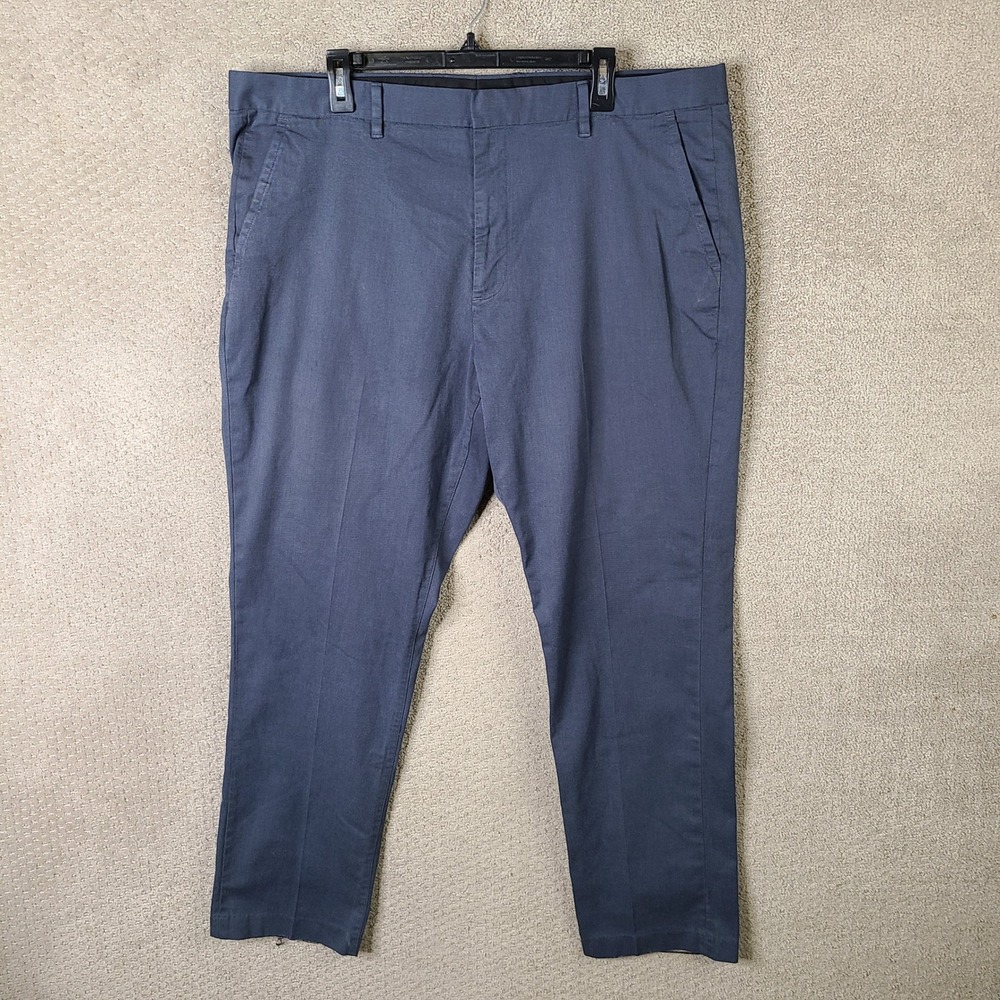 Bonobos Pants Mens 40x32 Blue Monday Chino Flat Front Stretch Casual Weekday